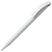 Ручка шариковая Prodir DS3 TMM-X, белая с зеленым (P7094.69)