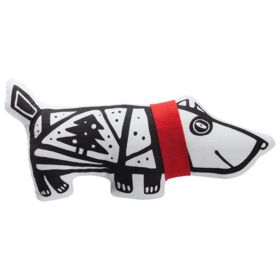 Игрушка «Собака в шарфе», большая, белая с красным (P7795.65)